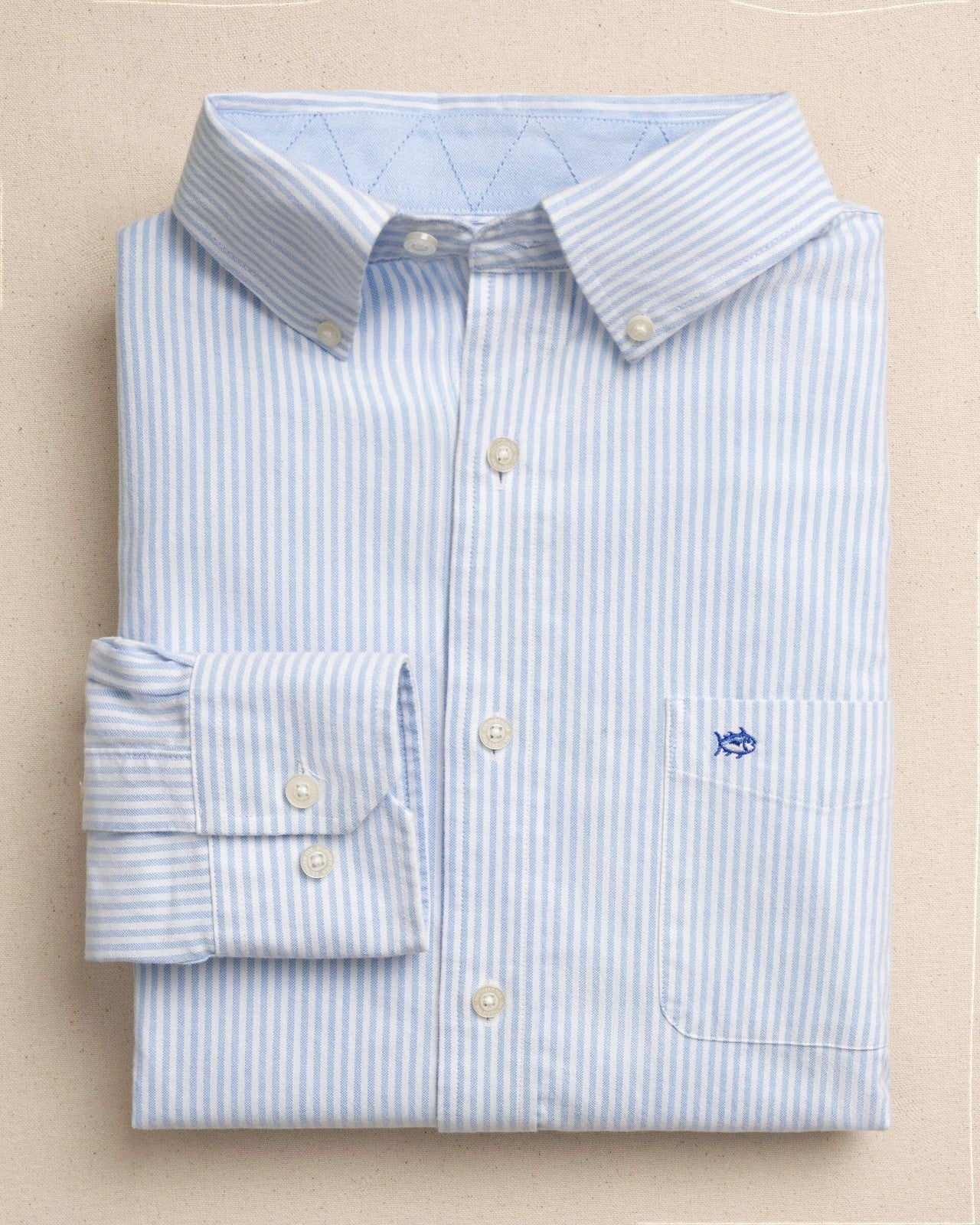 Southern Tide Harborview Charleston Oxford Stripe Sport Shirt For Men|Sale