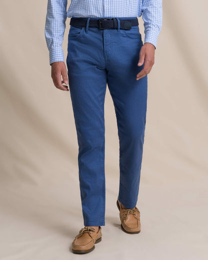 Southern Tide Bluewater Five Pocket Pant - Nautical Blue For Men|Sale