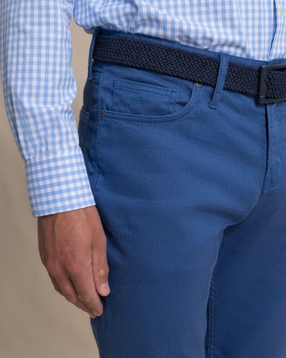 Southern Tide Bluewater Five Pocket Pant - Nautical Blue For Men|Sale