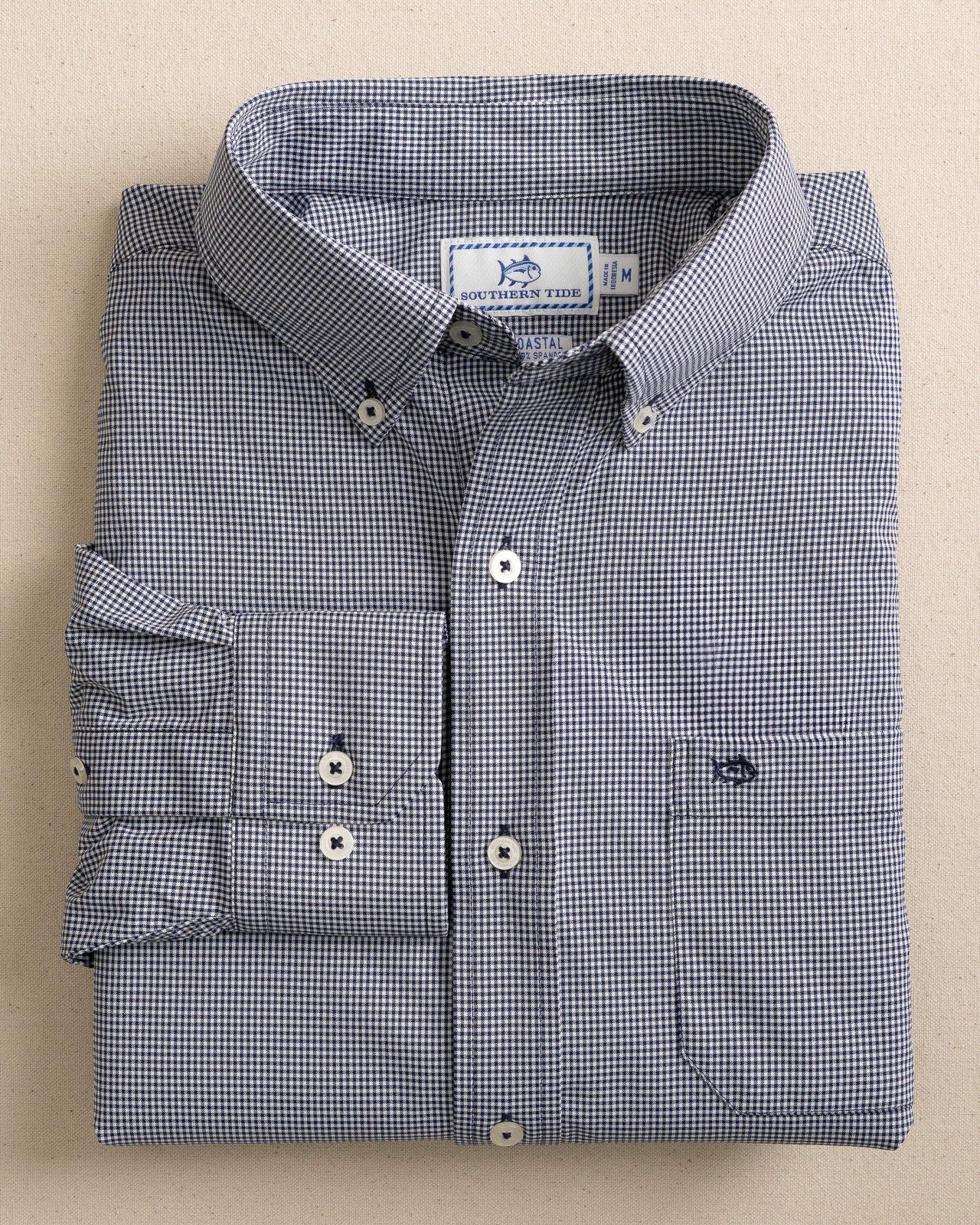Southern Tide Gingham Intercoastal Performance Sport Shirt For Men|Sale
