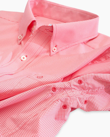 Southern Tide Gingham Intercoastal Performance Sport Shirt For Men|Sale