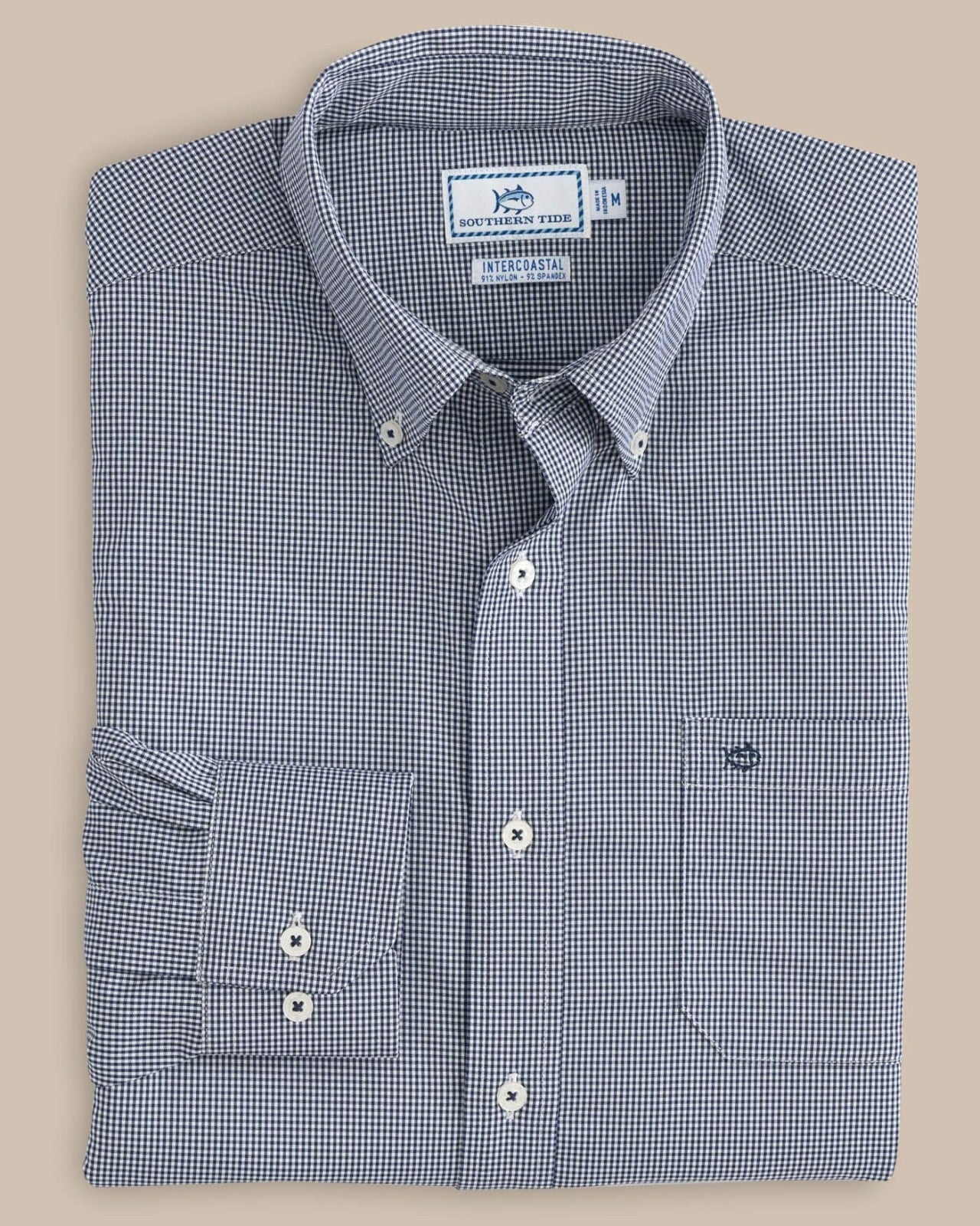 Southern Tide Gingham Intercoastal Performance Sport Shirt For Men|Sale