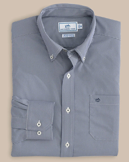 Southern Tide Gingham Intercoastal Performance Sport Shirt For Men|Sale