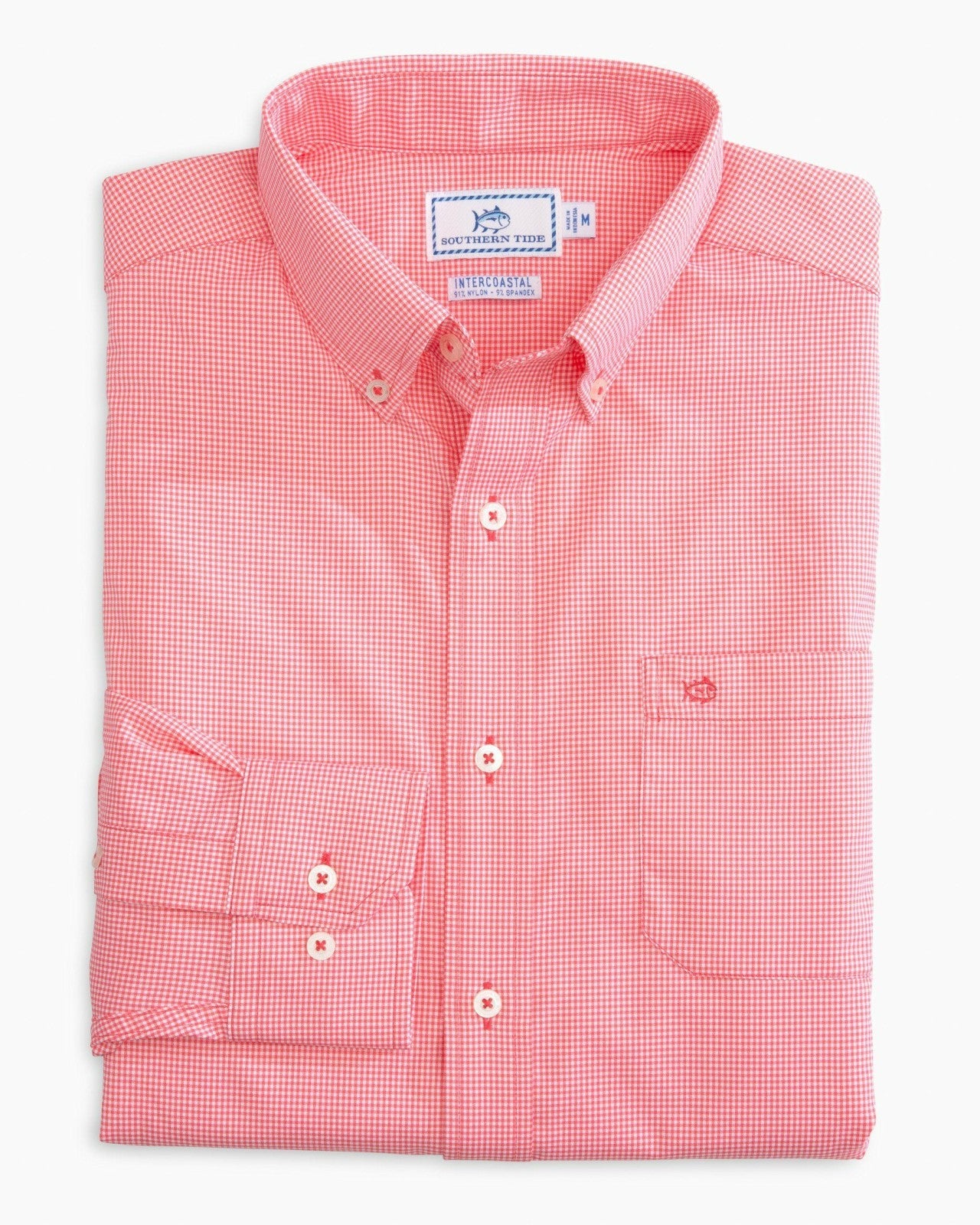 Southern Tide Gingham Intercoastal Performance Sport Shirt For Men|Sale