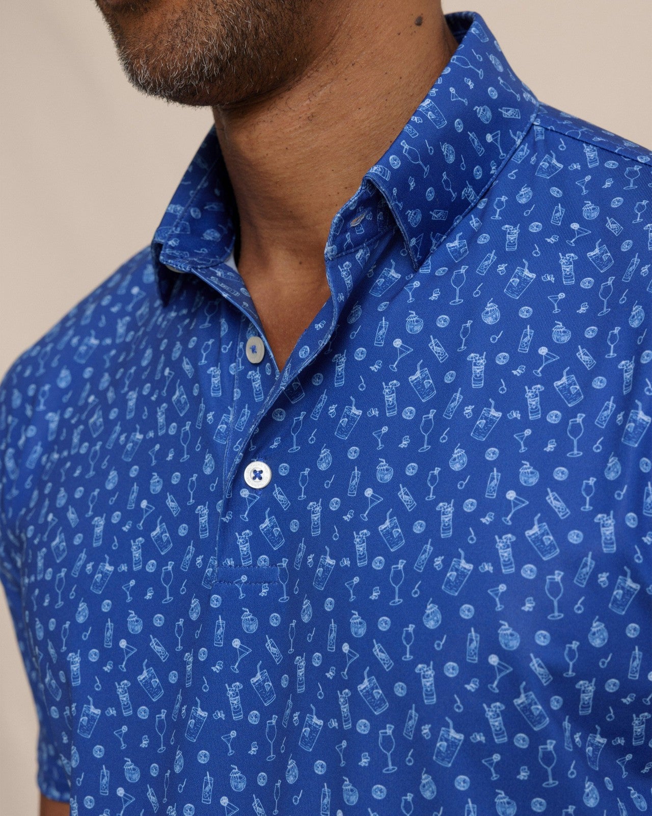 Southern Tide Driver Pour Decisions Printed Polo For Men|Sale