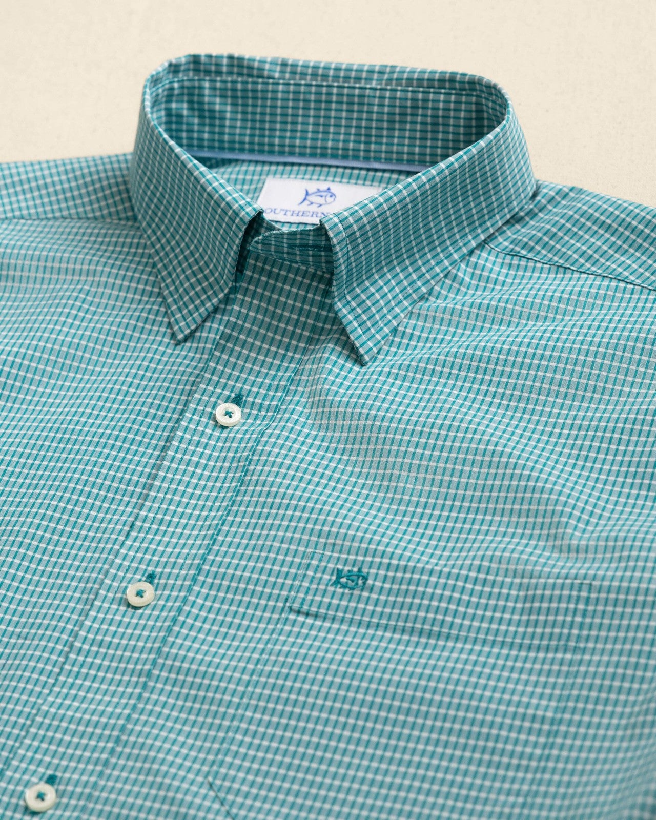 Southern Tide Crofton Plaid Charleston Sport Shirt - Spruce For Men|Sale