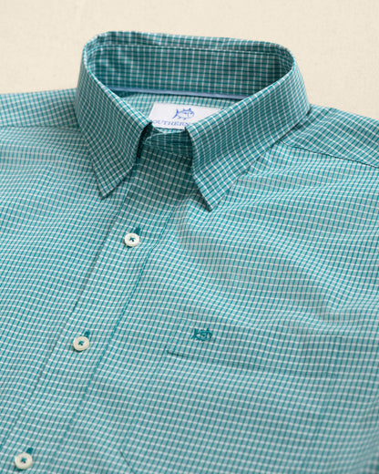 Southern Tide Crofton Plaid Charleston Sport Shirt - Spruce For Men|Sale