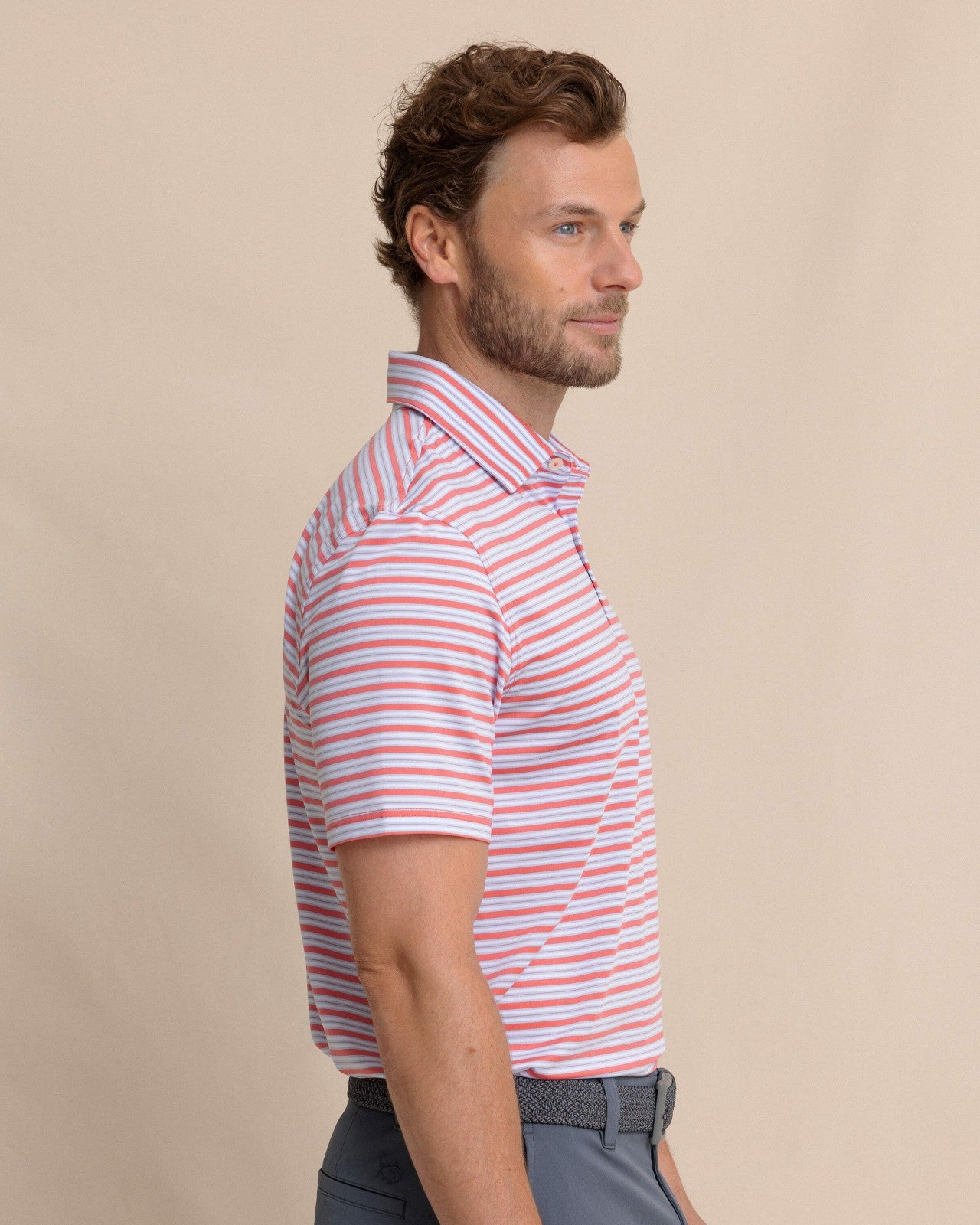 Southern Tide Driver Ocean Hill Stripe Polo For Men|Sale