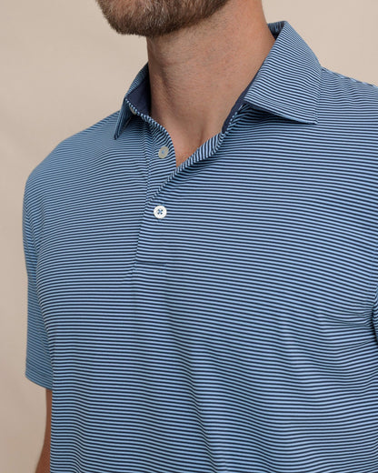 Southern Tide brrr°® Meadowbrook Stripe Polo - Ocean Channel For Men|Sale
