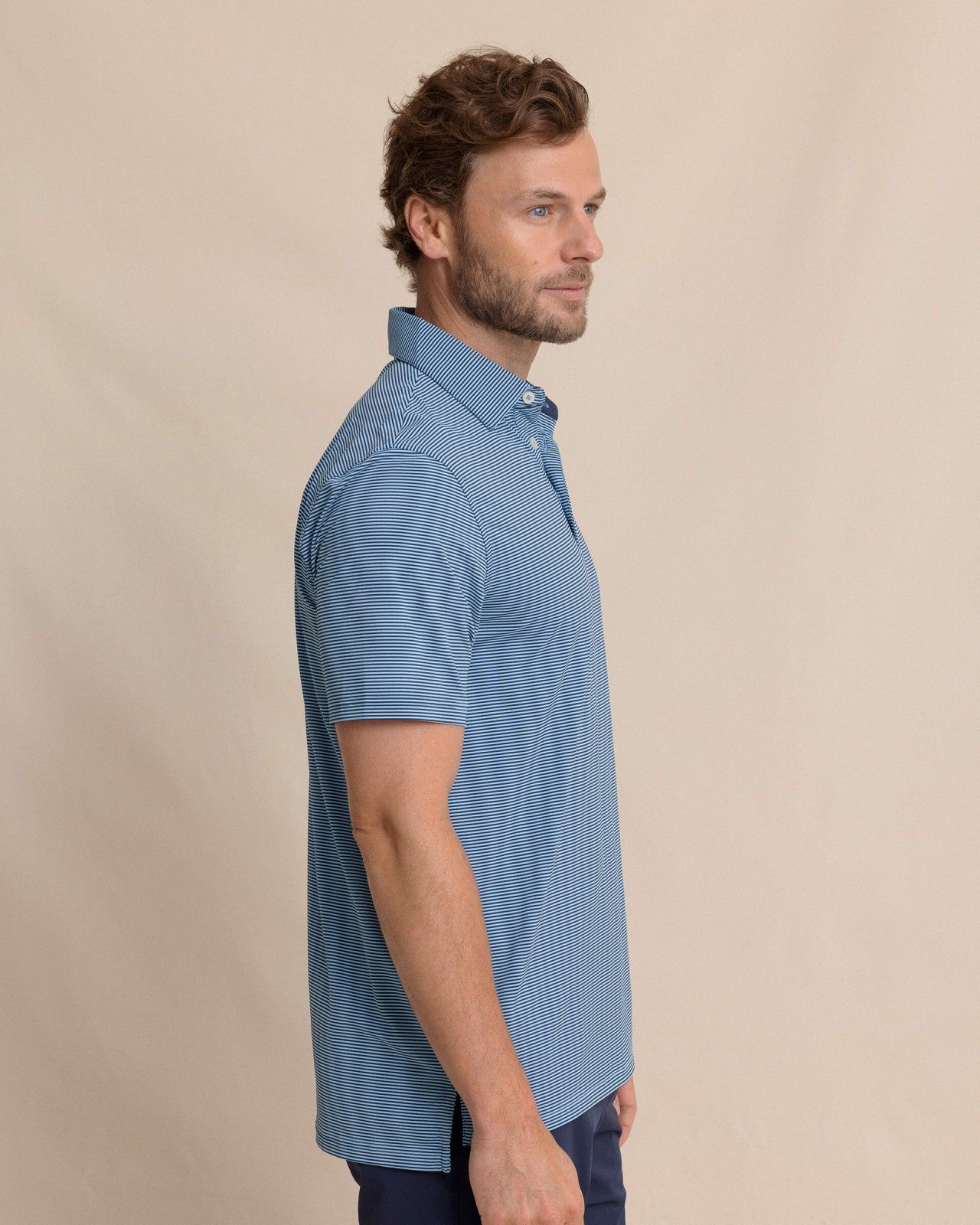 Southern Tide brrr°® Meadowbrook Stripe Polo - Ocean Channel For Men|Sale