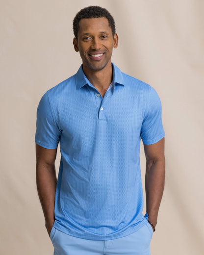 Southern Tide Driver Seaside Geo Printed Polo For Men|Sale
