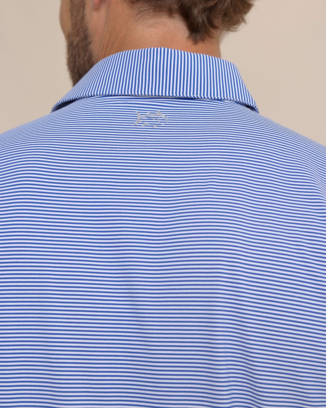 Southern Tide brrr°®-eeze Meadowbrook Stripe Polo - Surf Blue For Men|Sale
