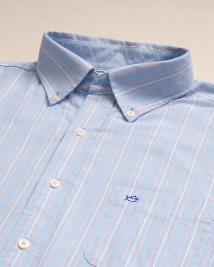 Southern Tide Beachside Charleston Oxford Stripe Sport Shirt For Men|Sale