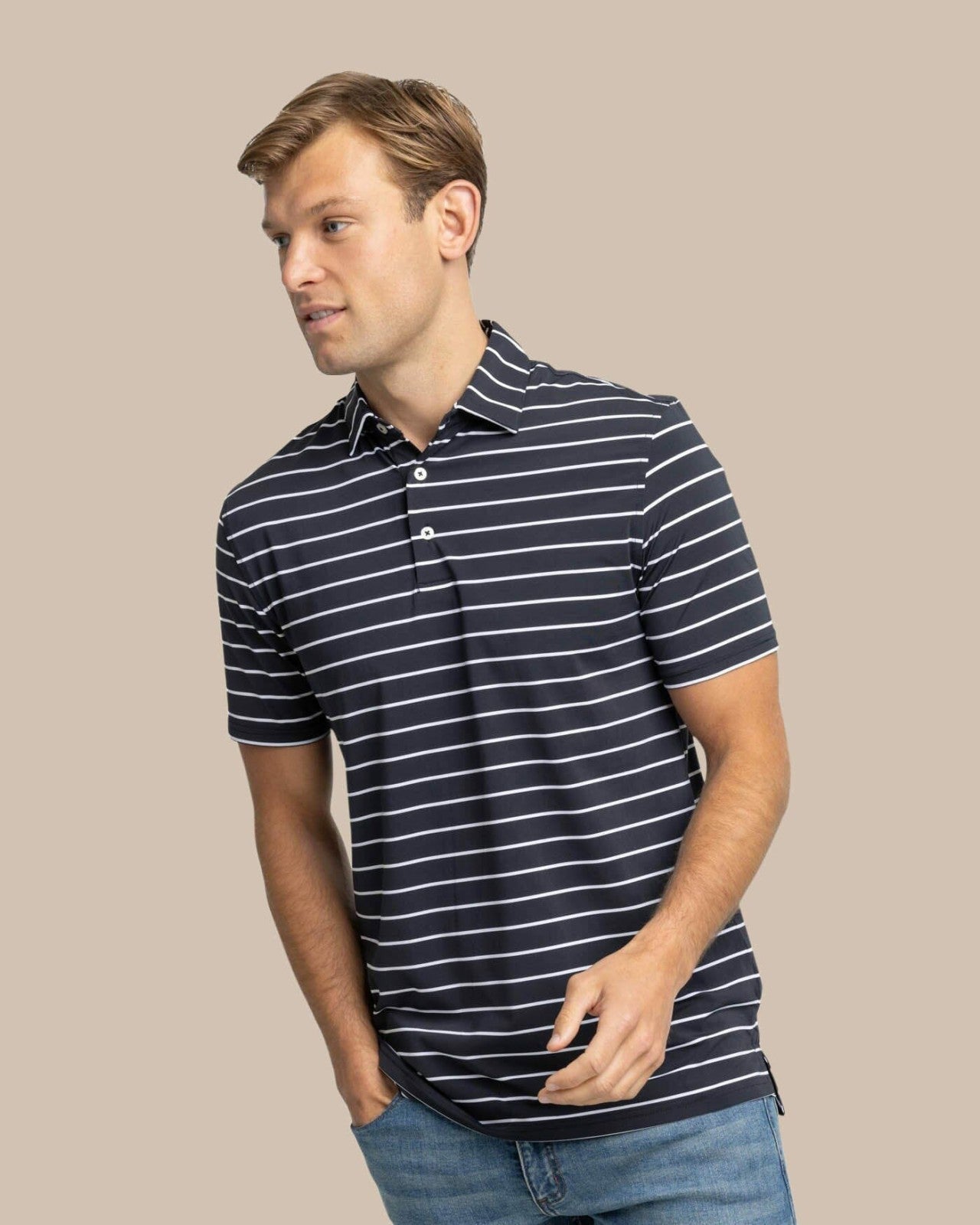 Southern Tide brrr°®-eeze Desmond Stripe Polo For Men|Sale