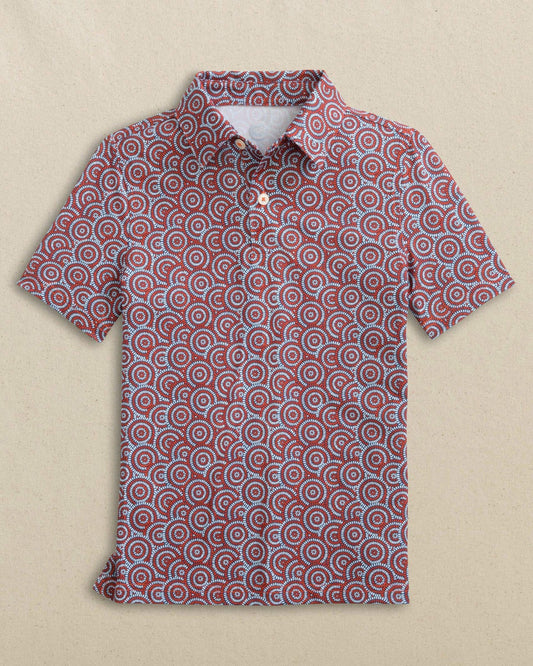 Southern Tide Boys Driver Firecracker Printed Performance Polo For Men|Kids