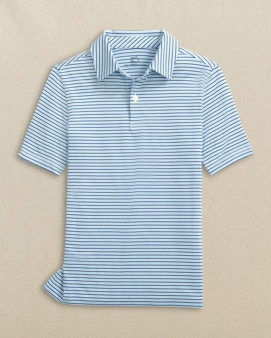 Southern Tide Boys Driver Micro-Stripe Performance Polo For Men|Kids