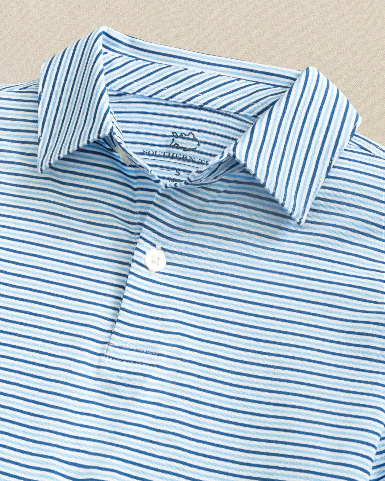 Southern Tide Boys Driver Micro-Stripe Performance Polo For Men|Kids