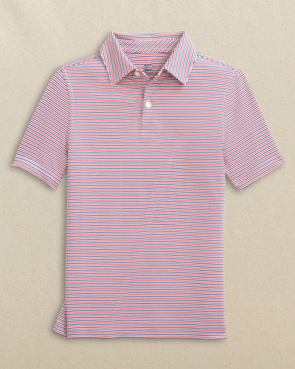 Southern Tide Boys Driver Micro-Stripe Performance Polo For Men|Kids