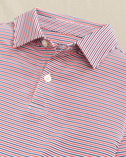 Southern Tide Boys Driver Micro-Stripe Performance Polo For Men|Kids