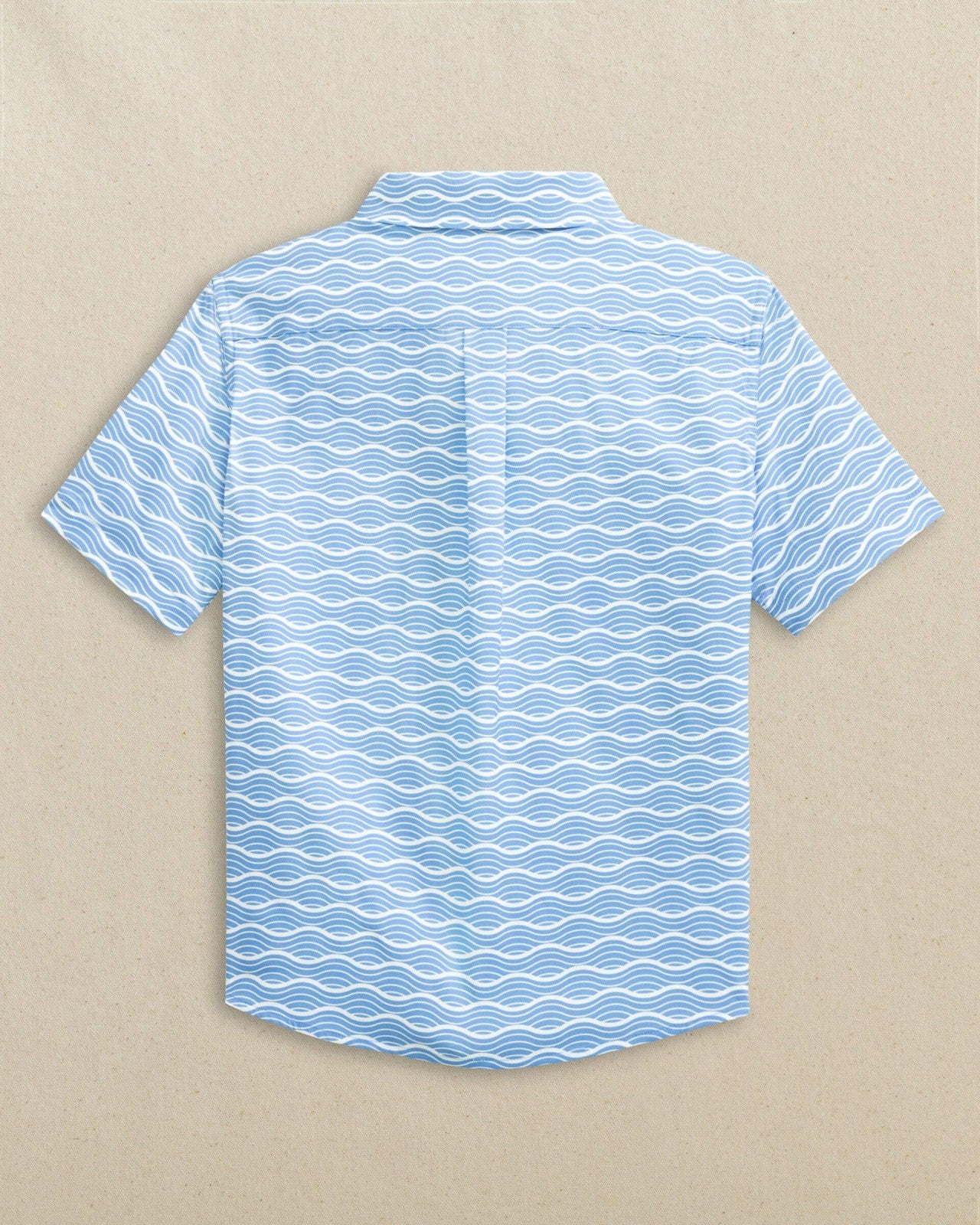 Southern Tide Boys Waves Coastal Breeze® Short Sleeve Sport Shirt For Men|Kids