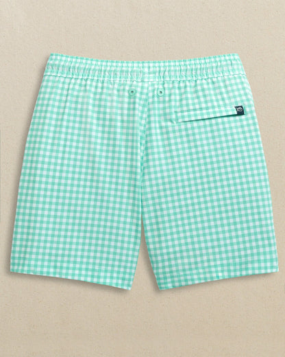 Southern Tide Boys Pelican Bay Gingham Maritime Swim Trunk For Men|Kids