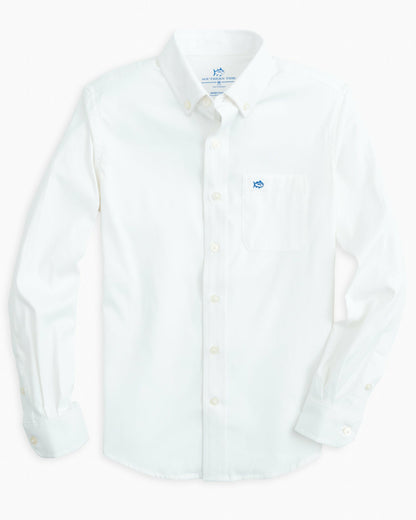 Southern Tide Boy's Intercoastal Solid Button Down Shirt For Men|Kids