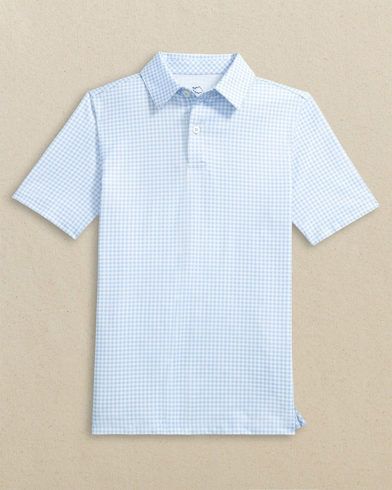 Southern Tide Boys Driver Gingham Printed Performance Polo For Men|Kids