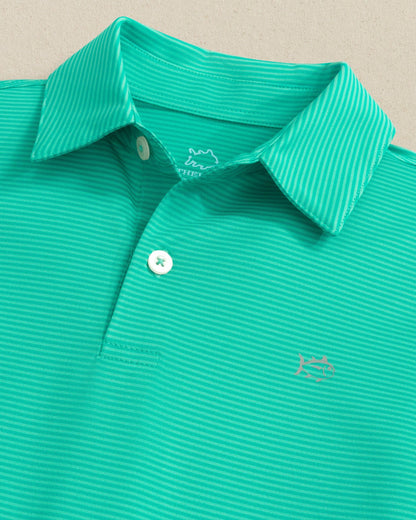 Southern Tide Boys Driver Meadowbrook Stripe Performance Polo For Men|Kids