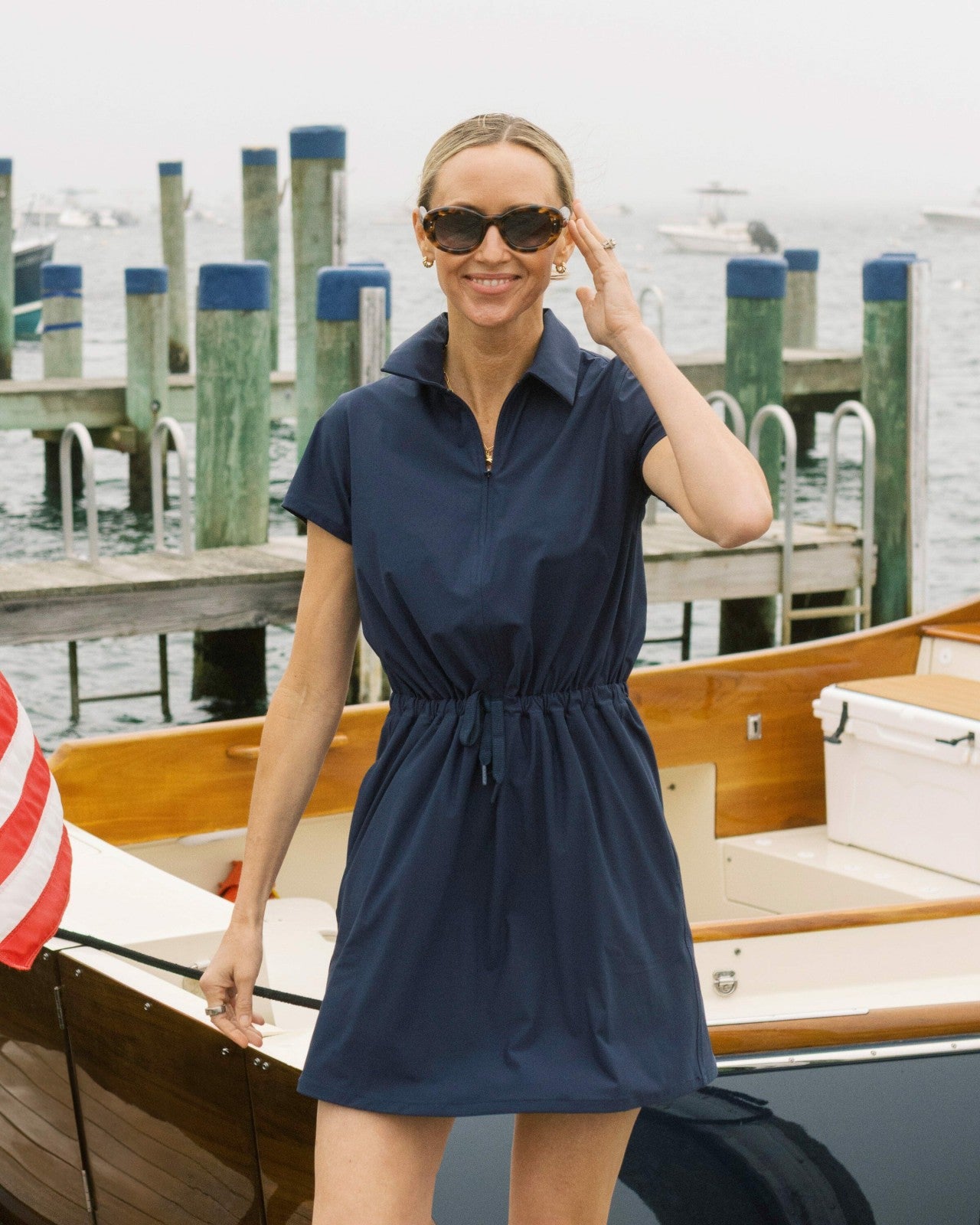Southern Tide Bailee Short Sleeve Performance Dress For Women