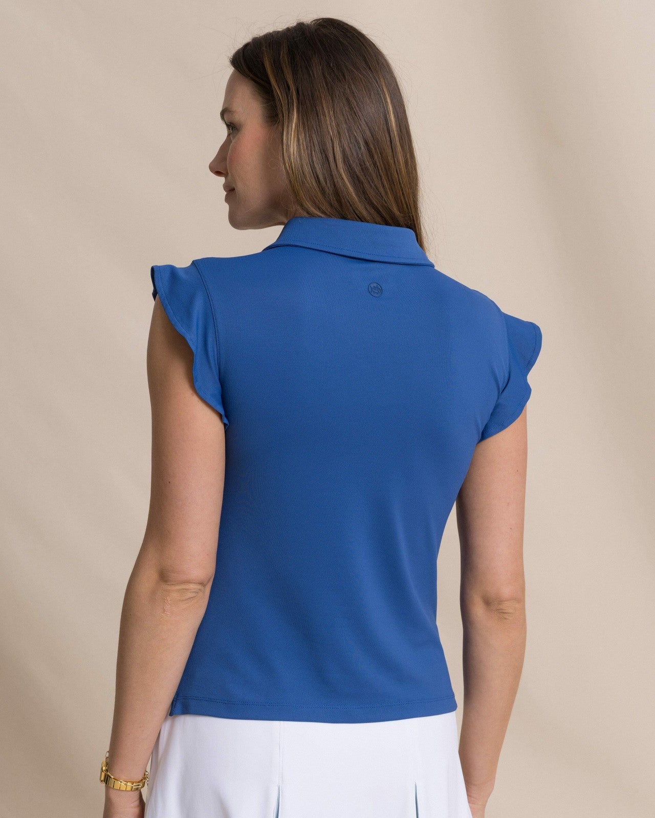Southern Tide Dayna Ruffle Polo Tank For Women
