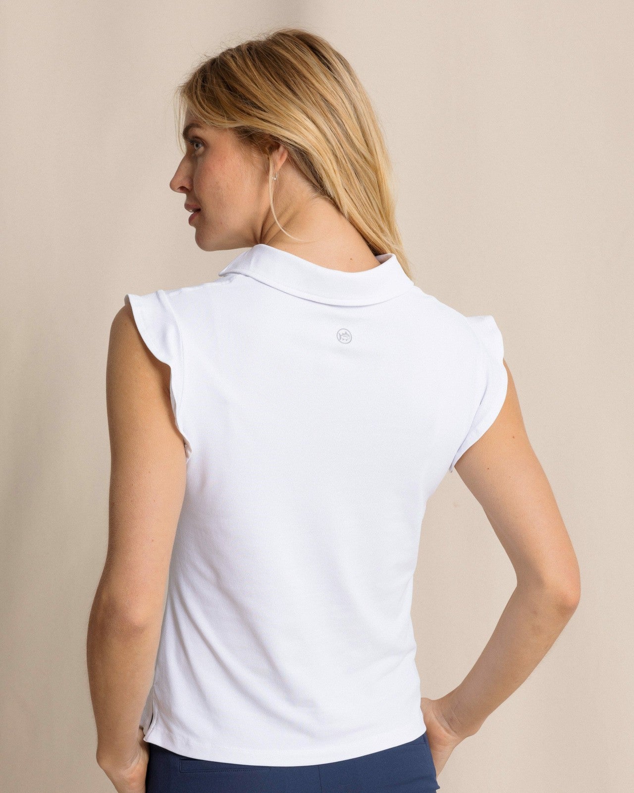 Southern Tide Dayna Active Ruffle Polo Tank For Women