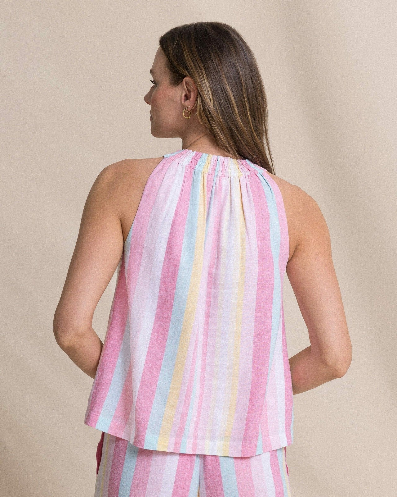 Southern Tide Karlea Smocked Neck Blouse For Women