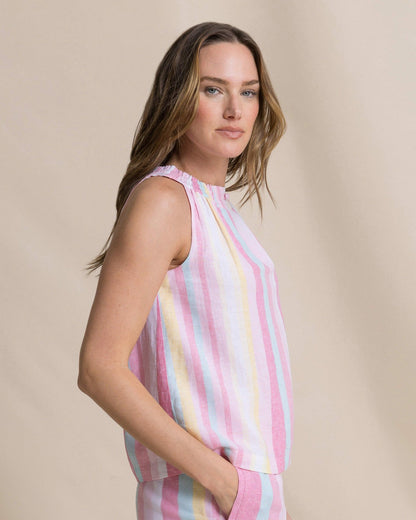 Southern Tide Karlea Smocked Neck Blouse For Women