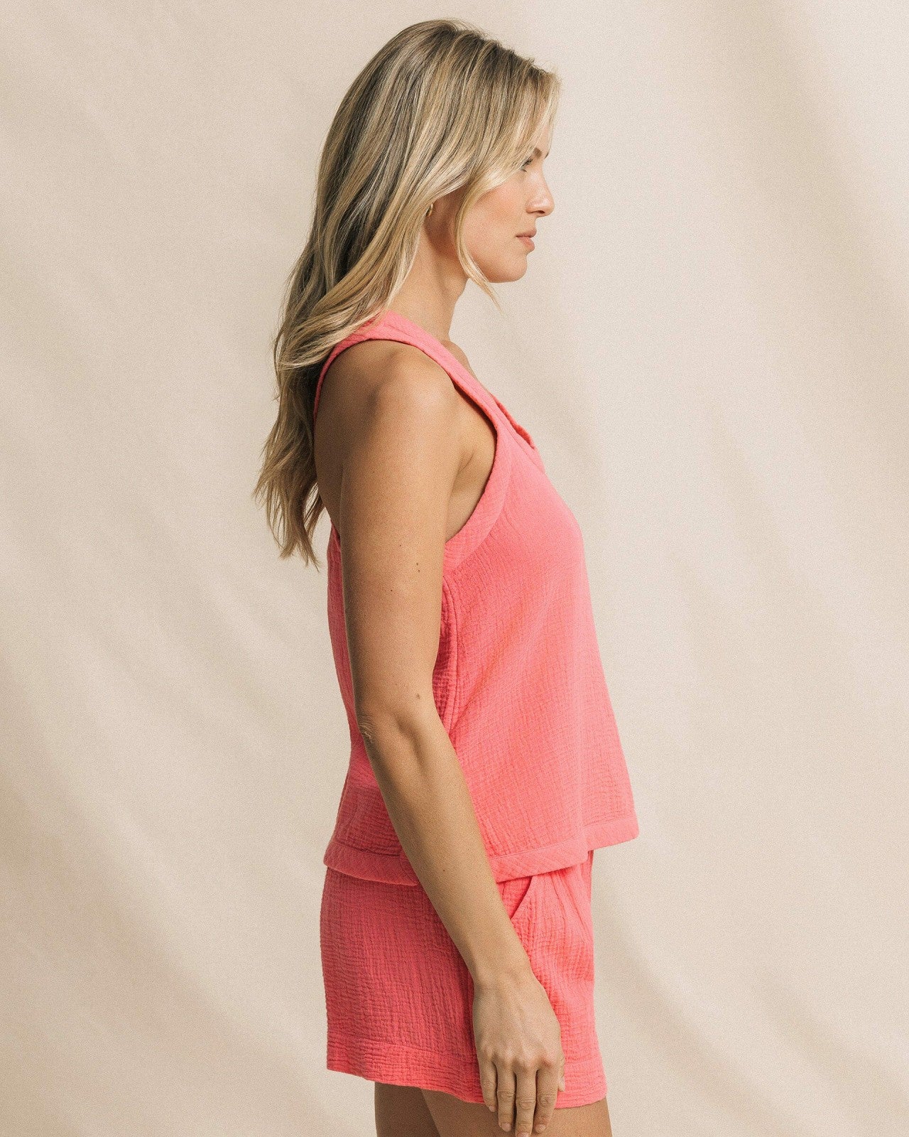 Southern Tide Leila Double Cloth Solid Tank For Women