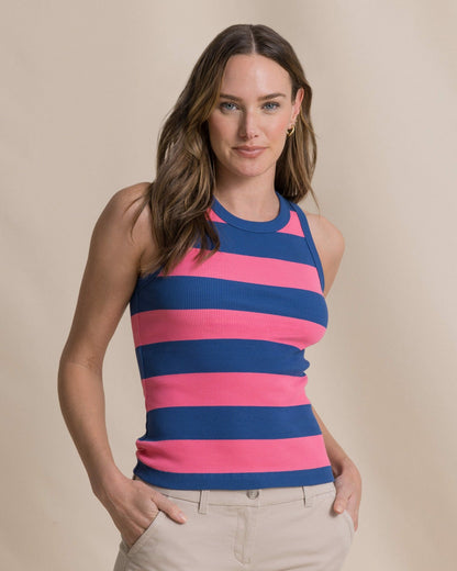 Southern Tide Ryan Striped Rib Tank For Women