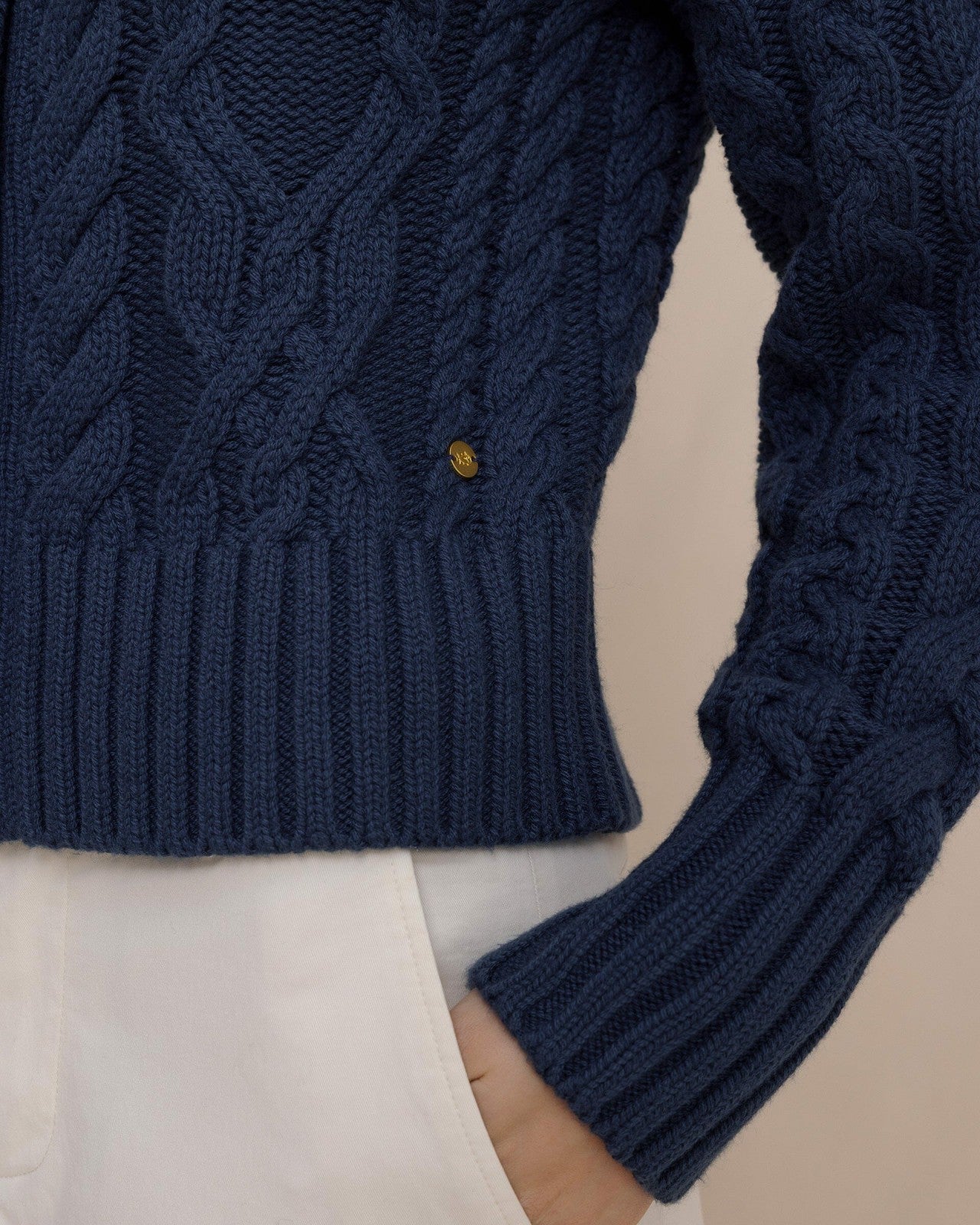 Southern Tide Clarke Cable Knit Cardigan - Dress Blue For Women