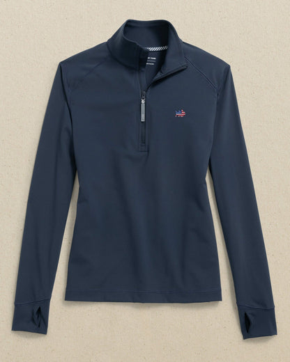 Southern Tide USA Flag Skipjack Runaround Quarter Zip For Women