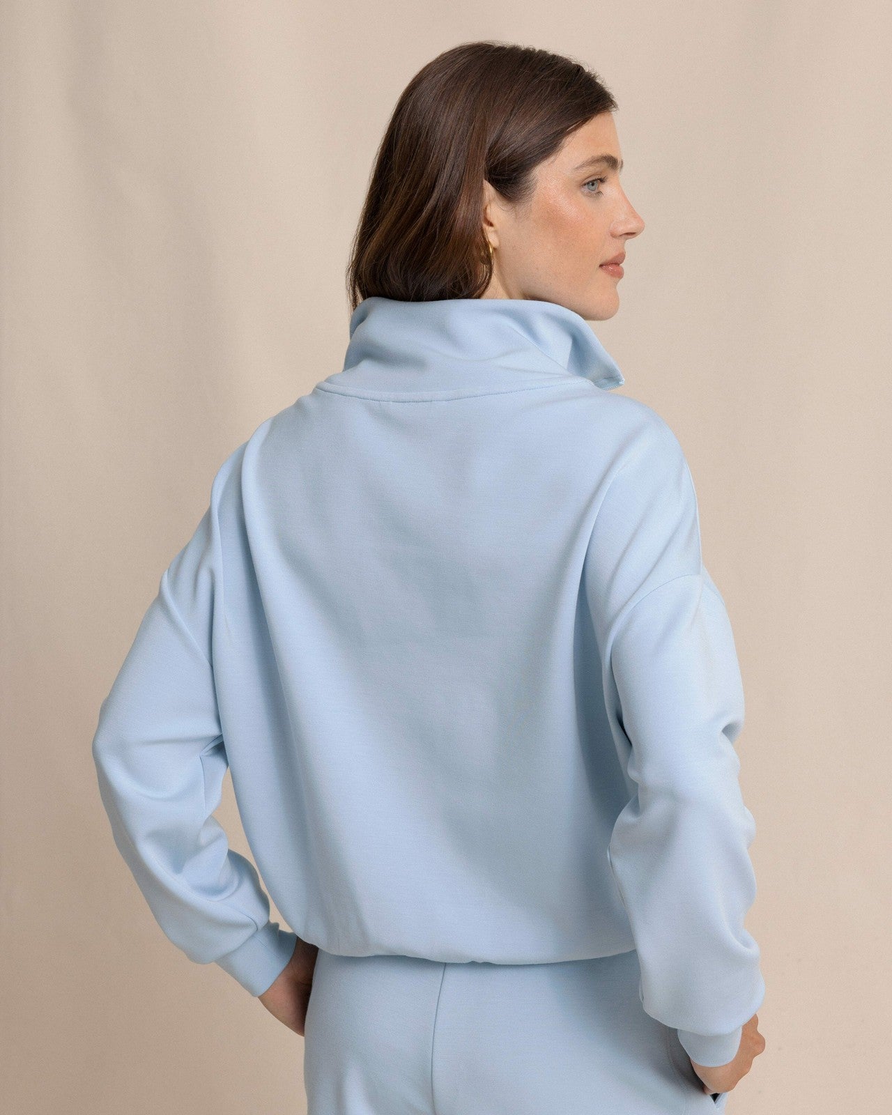 Southern Tide Danielle Luxe Lounge Quarter Zip For Women|Sale