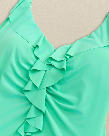 Southern Tide Solid Ruffle One-Piece Swimsuit For Women
