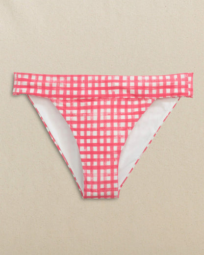 Southern Tide Gingham Banded Bikini Bottom For Women