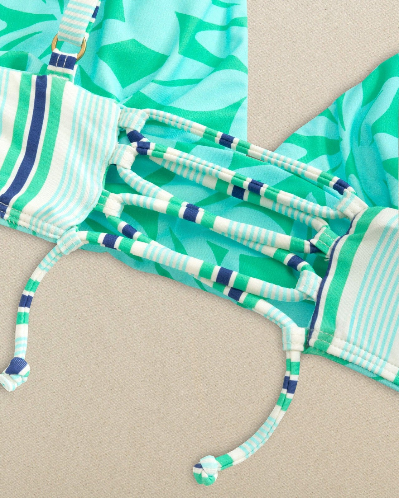 Southern Tide Reversible Tropical Stripe Banded Bikini Top For Women