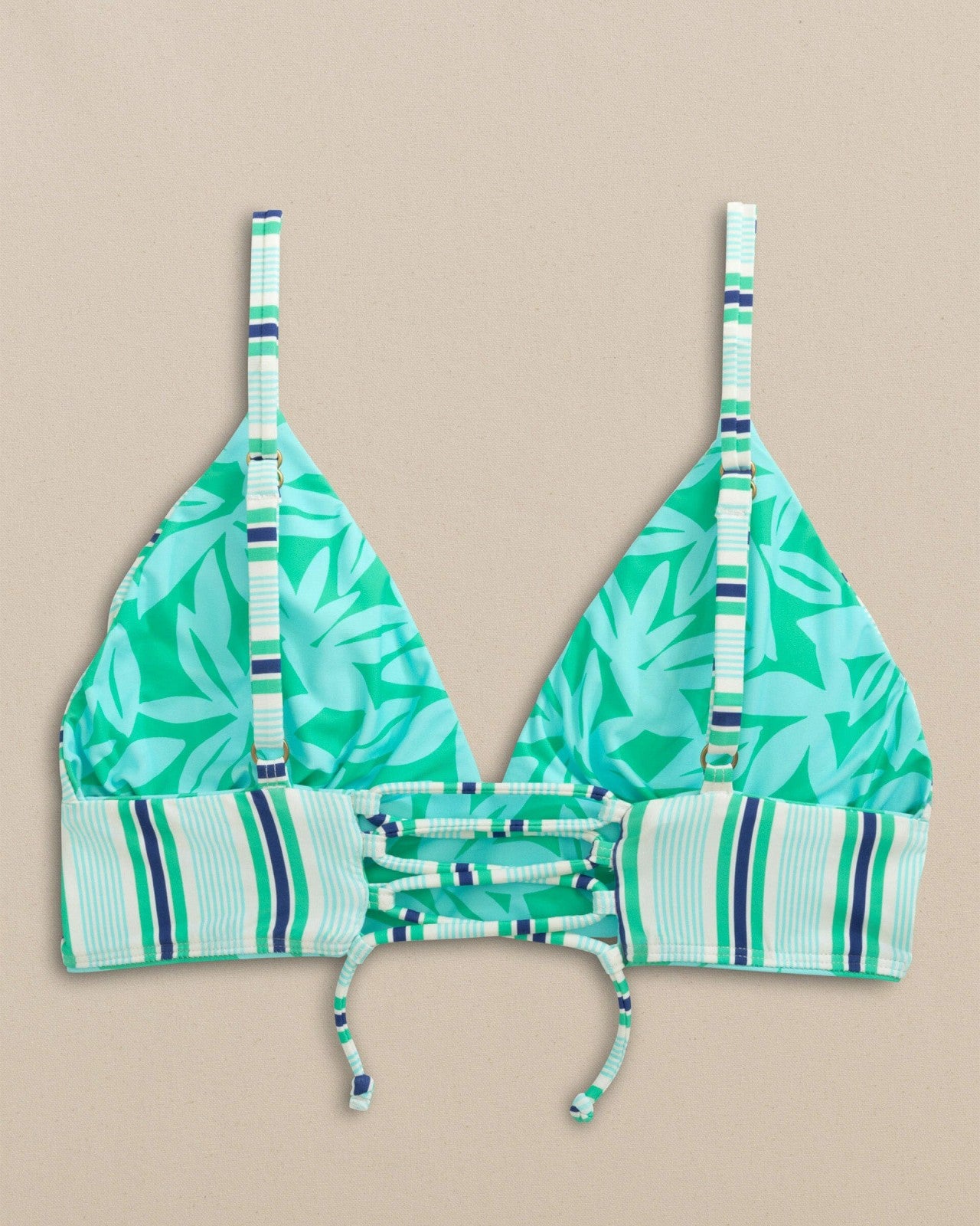 Southern Tide Reversible Tropical Stripe Banded Bikini Top For Women