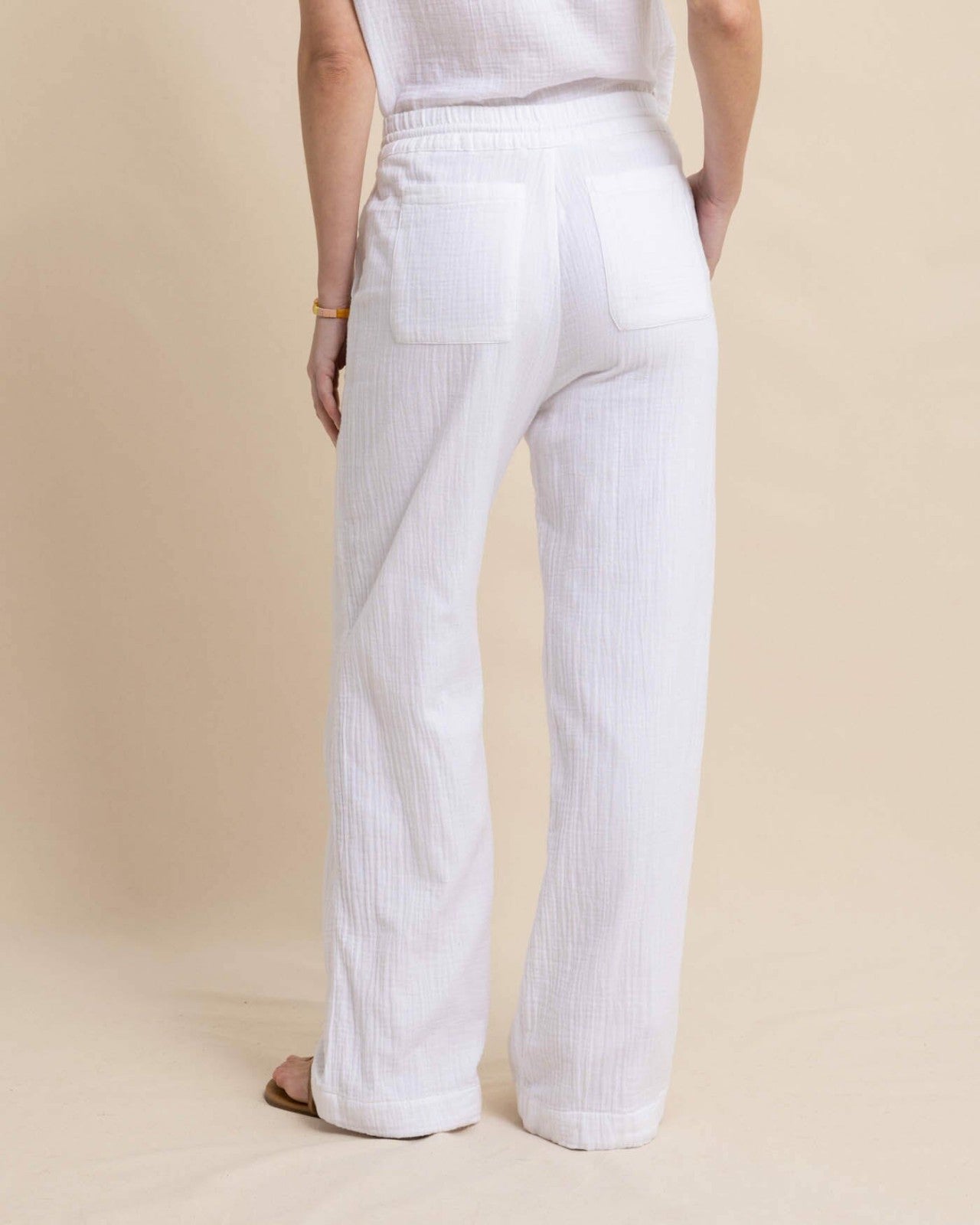 Southern Tide Laken Wide Leg Pant - Classic White For Women