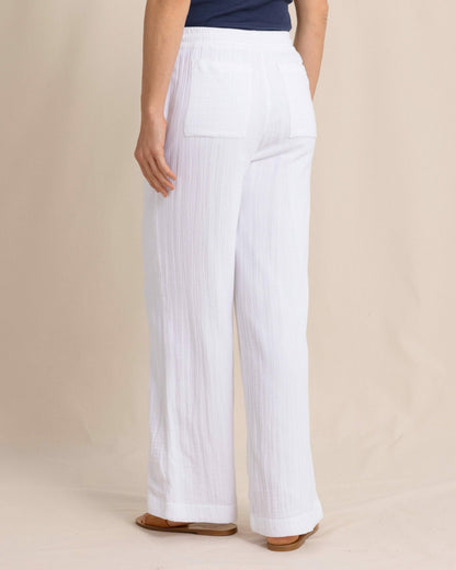 Southern Tide Laken Wide Leg Pant - Classic White For Women