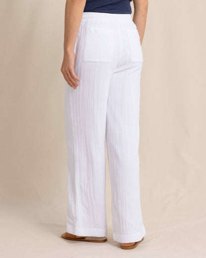 Southern Tide Laken Wide Leg Pant - Classic White For Women