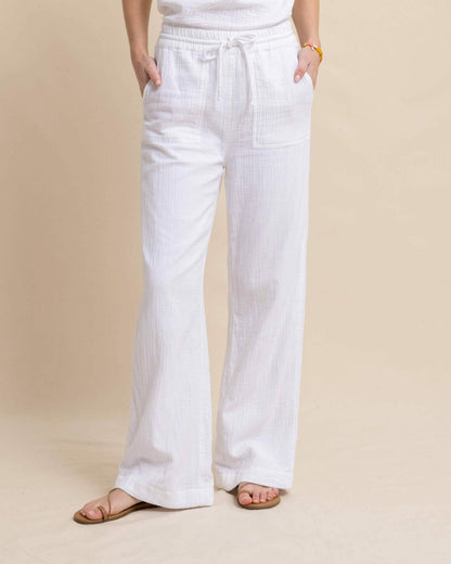 Southern Tide Laken Wide Leg Pant - Classic White For Women