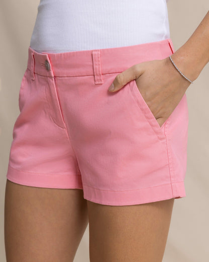 Southern Tide Leah 3" Cotton Chino Shorts For Women