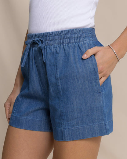 Southern Tide Emilia Denim Woven Short For Women