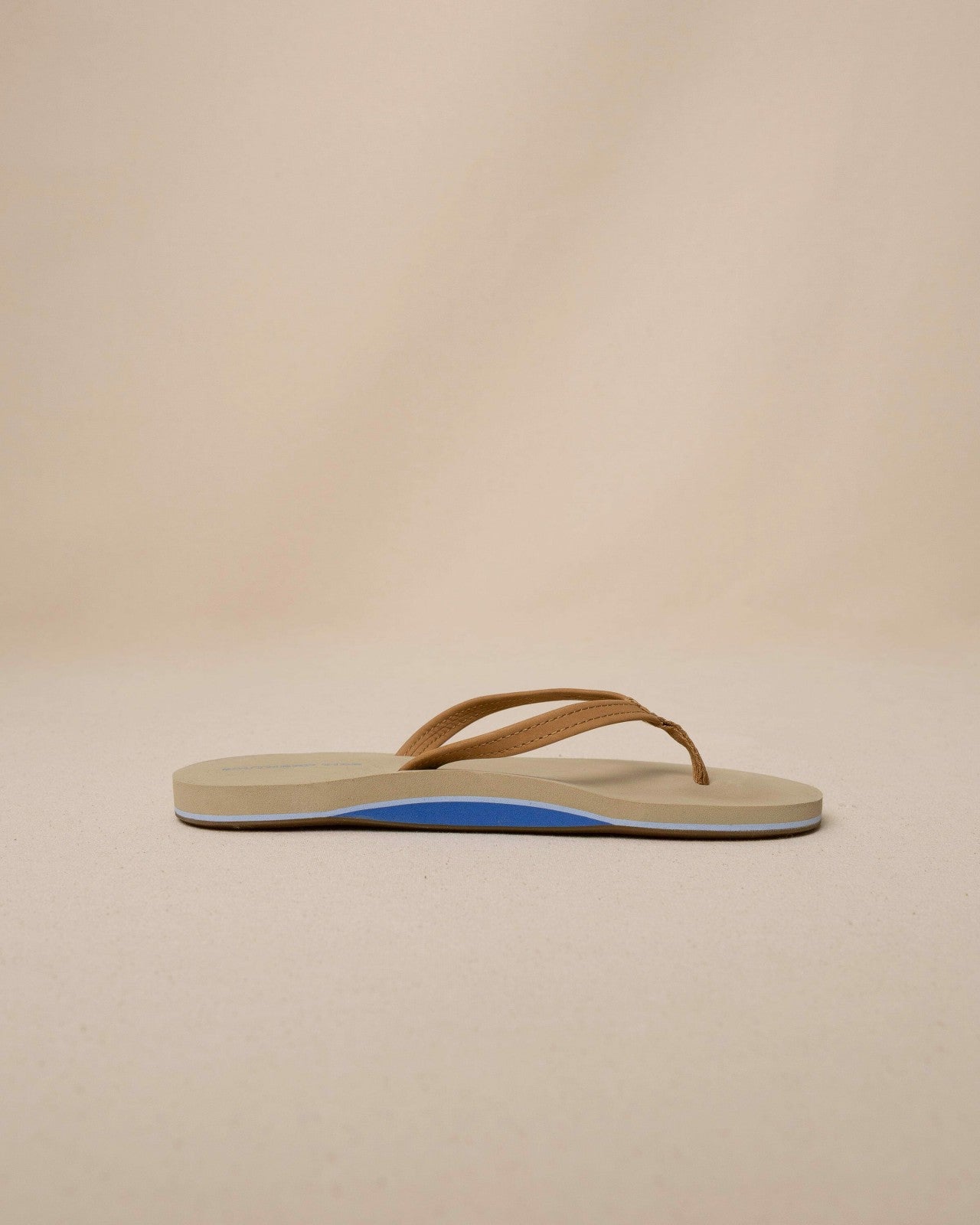 Southern Tide Brown Leather Flip Flops For Women|Home
