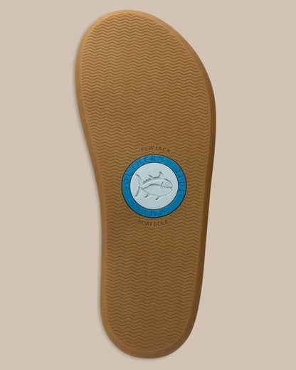 Southern Tide Navy Leather Flip Flops For Women|Home